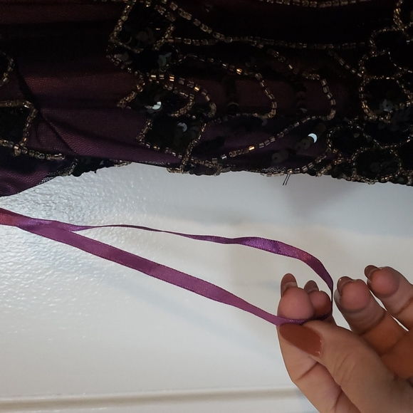 Ashro formal sleeveless seqin dress NWT - Picture 5 of 8